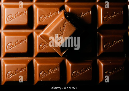 Cadbury Dairy Milk Chocolate Stock Photo
