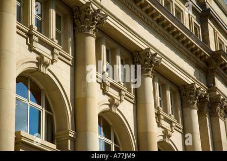 Detail from the Royal Exchange building, St. Ann's Square, Manchester, England, UK Stock Photo