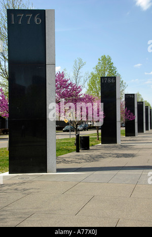 Granite Timeline of Tennessee and American History Tennessee Bicentennial Capitol Mall State Park Nashville Tennessee TN Stock Photo