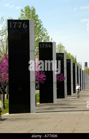 Granite Timeline of Tennessee and American History Tennessee Bicentennial Capitol Mall State Park Nashville Tennessee TN Stock Photo