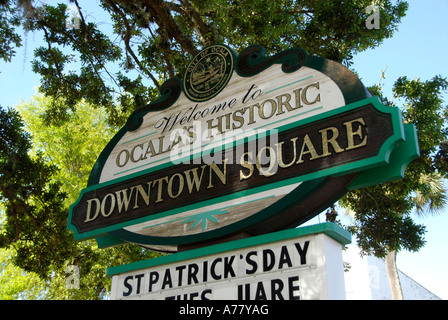 The downtown square in Ocala Florida FL Stock Photo