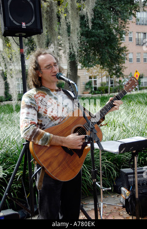 Musician at Sunday Market Orlando Florida US Eola Park Stock Photo - Alamy