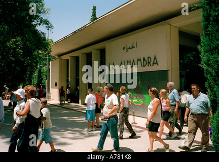 The entrance to the fantastic palace fortress of Alhambra, Granada, Andalucia, Spain Stock Photo