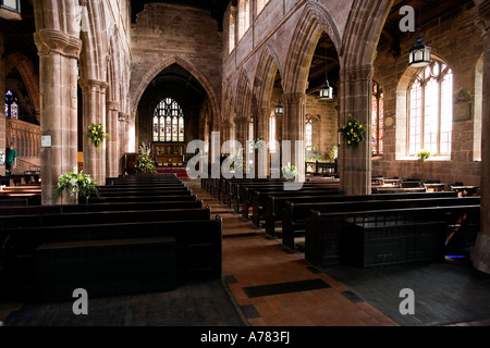 UK Cheshire Vale Royal Great Budworth St Marys Parish church interior