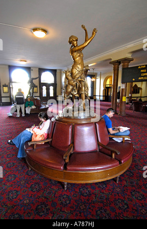 Statue in the Henry B Plant Hall is the main building on the campus of the University of Tampa Stock Photo