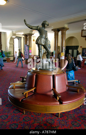 Statue in the Henry B Plant Hall is the main building on the campus of the University of Tampa Stock Photo