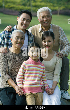 Three generation family, portrait Stock Photo