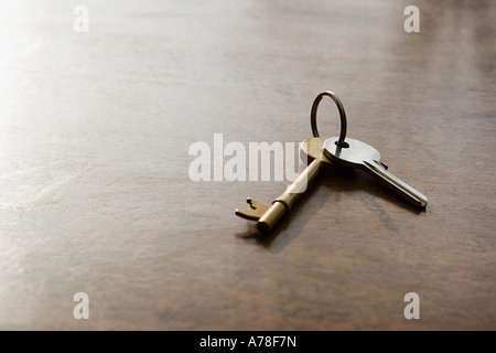 Keys on a table Stock Photo