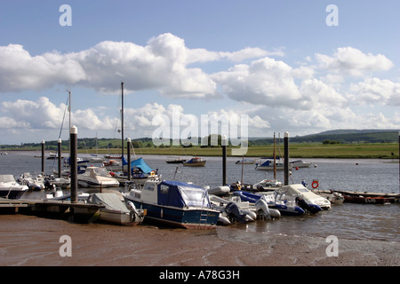 UK Devon Topsham boats at low tide on the River Exe Stock Photo