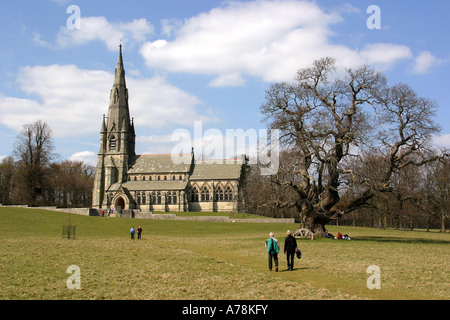 UK Yorkshire Ripon Studley Royal St Marys Church Stock Photo