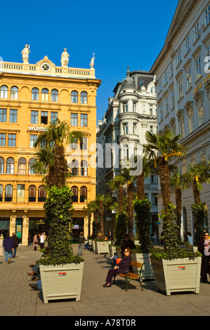 Graben pedestrian street central Vienna Austria EU Stock Photo