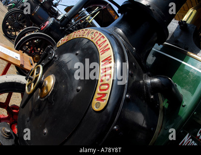the foden steam wagon traction engine name plate Stock Photo