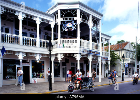 Colonial House Key West Florida colonial wooden wood timber house old town Stock Photo