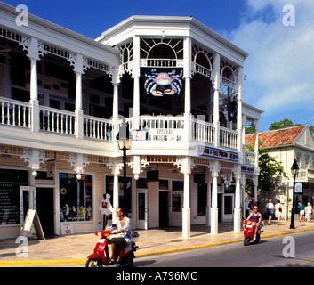 Colonial House Key West Florida colonial wooden wood timber house old town Stock Photo