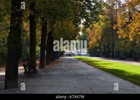 A sunny autumn day in Parc de Bruxelles Brussels Belgium Stock Photo