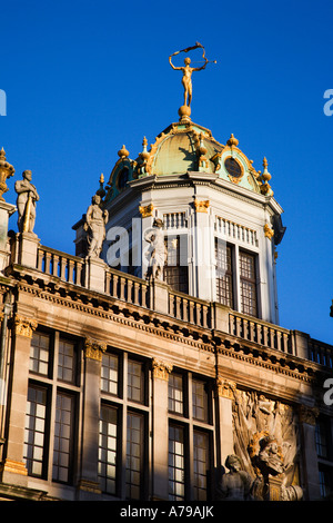Octagonal Dome over La Maison des Boulangers in The Grand Place Brussels Belgium Stock Photo