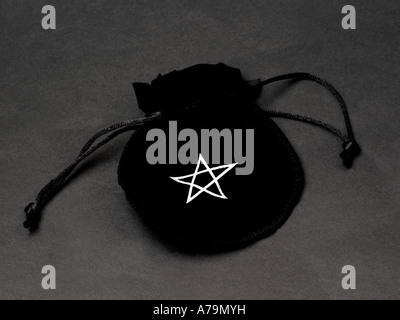 Witches Pouch with Pentacle Stock Photo