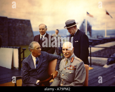 QUEBEC CONFERENCE August 1943 - see description below Stock Photo