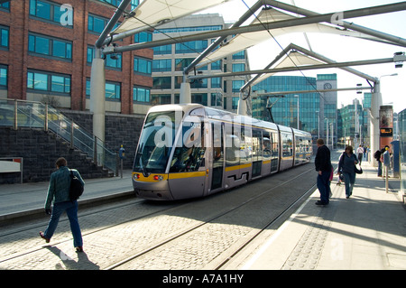 The Connolly station terminal of Dublin's light rail system, the Luas - Amiens St, Dublin, Ireland Stock Photo