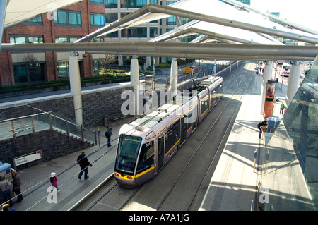 The Connolly station terminal of Dublin's light rail system, the Luas - Amiens St, Dublin, Ireland Stock Photo