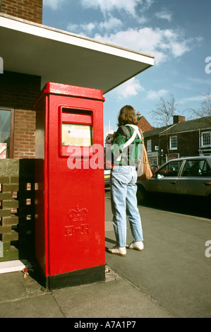 Cheshire Knutsford rectangular post box Stock Photo