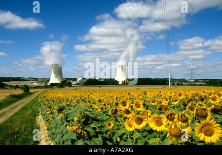 Nuclear power  plant in France Stock Photo
