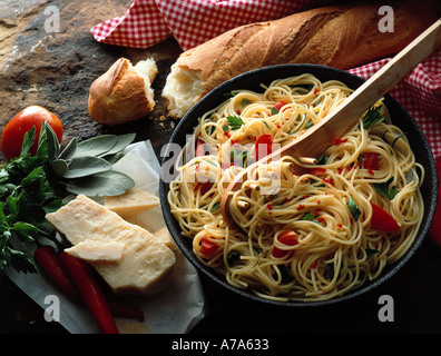 Parmesan Cheese Spagetti Stock Photo