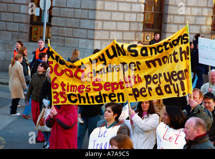 Peace March Dublin Ireland 2003 Stock Photo