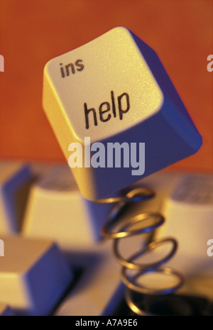 computer keyboard with help key sprung up Stock Photo
