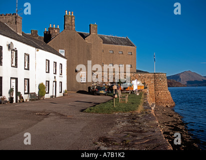 Inveraray Jail Museum with the perimeter wall and the New Prison Building. Stock Photo