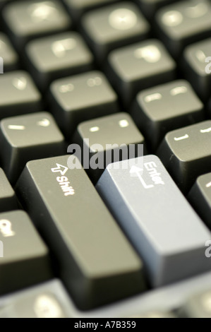 Black computer keyboard keys Stock Photo