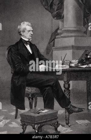 William Henry Seward, 1801 - 1872. American politician who negotiated the Alaska Purchase, United States Secretary of State Stock Photo