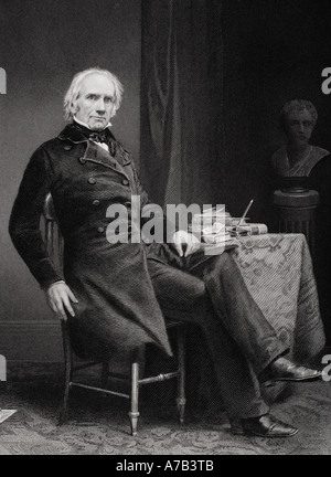 Henry Clay Sr., 1777 – 1852. American attorney and statesman. From a painting by Alonzo Chappel. Stock Photo