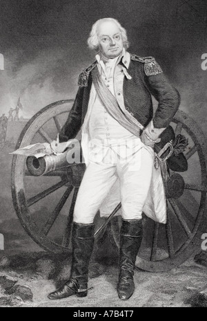 Benjamin Lincoln, 1733 - 1810.  Army officer during the American Revolution Stock Photo