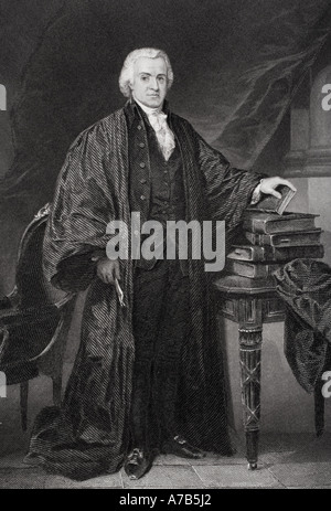 Oliver Ellsworth, 1745 - 1807.  American lawyer, judge, politician, and diplomat. Stock Photo