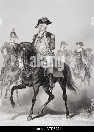 Friedrich Wilhelm August Heinrich Ferdinand Steuben, aka Baron von Steuben, 1730 - 1794.  Prussian and later an American military officer. Stock Photo