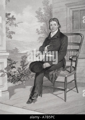 John Randolph, 1773 – 1833, aka John Randolph of Roanoke.  Planter and a Congressman from Virginia,  From a painting by Alonzo Chappel. Stock Photo