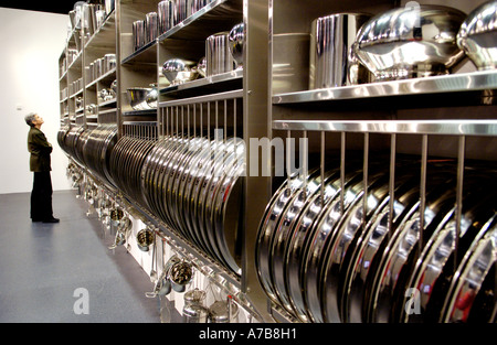 Artes Mundi Wales International Visual Art Prize National Museun of Wales Cardiff UK installation CURRY by Subodh Gupta Stock Photo