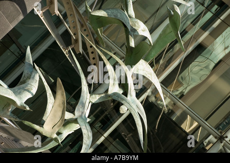 Close up of Bird sculpture on office building City Square Leeds West Yorkshire England UK United Kingdom GB Great Britain Stock Photo