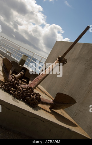 Close up of old Anchor at the lido Funchal Madeira Portugal EU Europe Stock Photo