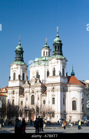 Church of St. Nicholas. Prague Stock Photo