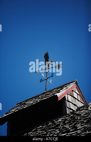 weathervane with eagle on Historic Barn in Hamden Connecticut USA New England Stock Photo