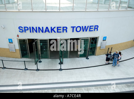 Spinnaker Tower entrance, Portsmouth. Picture by Jim Holden. Stock Photo