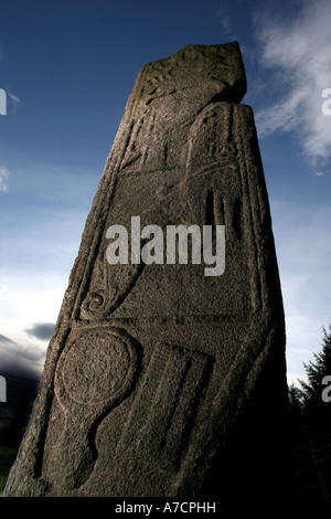 The Pictish standing stone known as the Maiden Stone near Inverurie, Aberdeenshire, Scotland UK Stock Photo