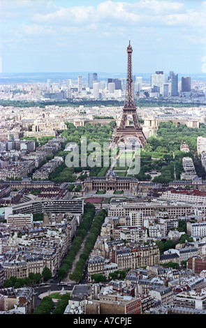 A bird’s eye view of Paris and Eiffel tower Stock Photo