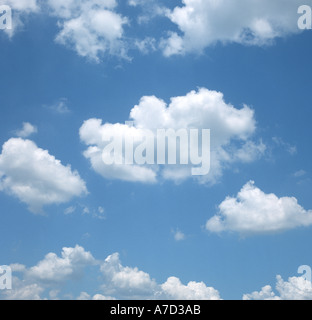 cumulus clouds in blue sky Stock Photo