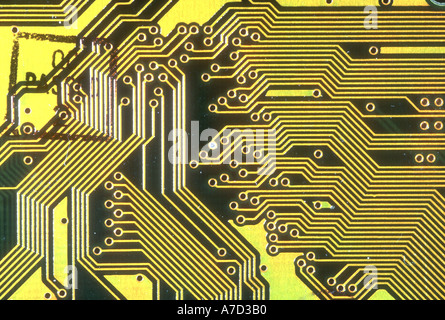 high tech circuit board for computer Stock Photo