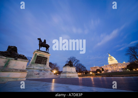 The General Ulysses S. Grant Memorial in Washington, DC in front of the Capitol building Stock Photo