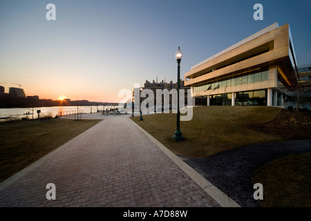 The House of Sweden, the Swedish Embassy , Potomac River. Georgetown Harbor, Washington DC US Stock Photo