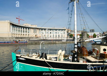 Bristol City Docks with historical interest boating waterside residential and commercial development The Lloyds building Stock Photo